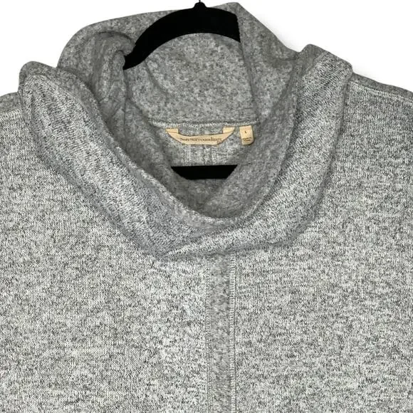 Soft Surroundings So Cozy Heather Gray Cowl Neck Tunic Sweater Size Large - Picture 3 of 8